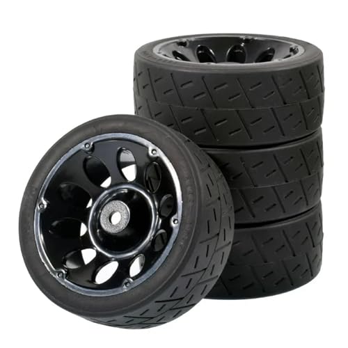 RC���f���p�[�c For Tamiya For TT02 XV01 For HSP For HPI For Kyosho 1/10 ���[�V���O�^�C�� 68 �~�����[�g���^�C�� 12 �~�����[�g���Z�p RC �I�����[�h�J�[�A�b�v�O���[�h���i(E-black)