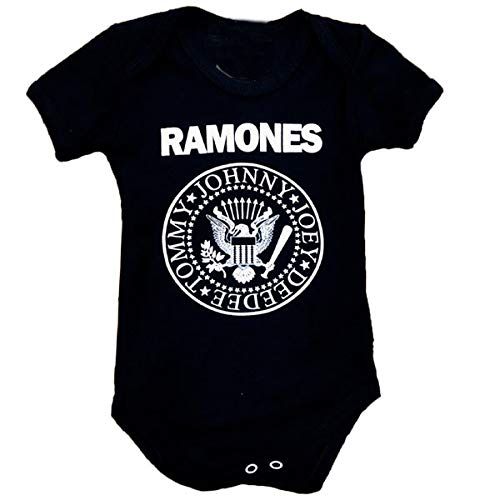 Roupas de Bebe Body Personagens Bandas Rock Unissex - Escolha a Estampa Cor:Preto;Tamanho:G