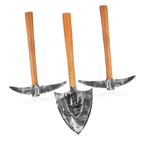 Hemobllo Herramientas de Espuma para Disfraces de Minero Pala y Cruzado Accesorio Ligero y Duradero para Fiestas Carnaval y Actuaciones Escenario