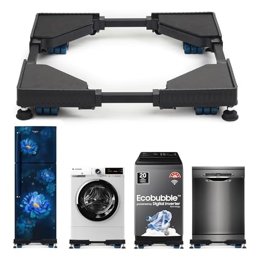 ARROWKEY Premium Heavy Duty Adjustable 24 Wheel Stand/Trolley/Suitable for Front & Top Load Washing Machine/Refrigerator/Dishwasher/Capacity Upto 250 KG Washing Machine 7 kg