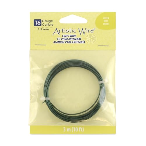 Bobina de cable Artistic Wire verde de 10 pies para bisutería 2
