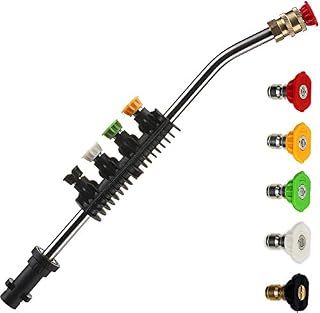 YUET Dirt Blaster Power Lance for Karcher K2 K3 K4 K5 K6 K7 Kärcher Series, Jet Wash Extension Wand with 5 Replacement Nozzles, Pressure Washer Gun Accessory Spray, Gutter Rod Cleaner Attachment