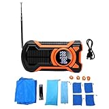 Naroote Handkurbelradio, Wasserdichtes Wetterradio mit Bluetooth...