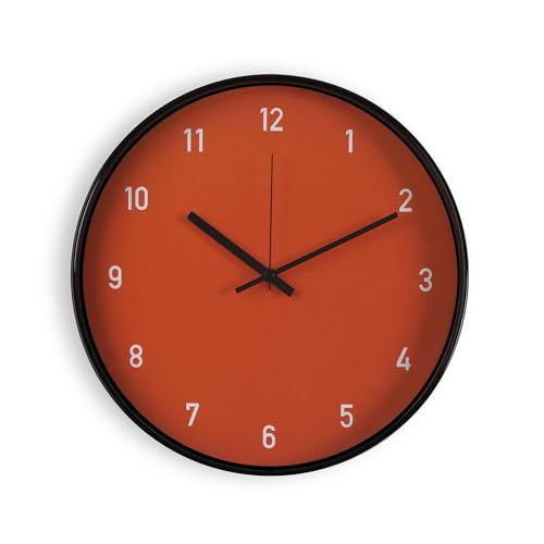 Versa Relojes de Pared de Estilo Moderno, Medidas (Al x L x An) 30 x 4 x 30 cm, Color Rojo