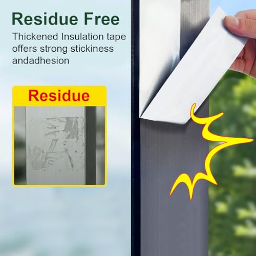 Image of HASTHIP10mx50mm Window Weather Sealing Tape - Sealing Heavy Duty Residue Free RV Insulation Window Ac Insulation Tape for Doors and Windows, Weather Stripping Draft Isolation Tapes