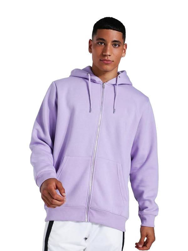 Image of Koverify Plain Chain Hooded Zipper Jacket for Men