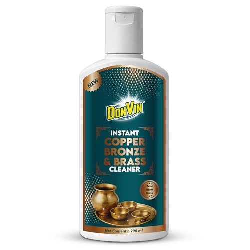 Image of Copper, Bronze & Brass Cleaner Liquid | 200 ML | Removes Tarnish & Restores Shine | Zero Scratches | Non-Toxic Formula | Suitable for Drinkware, Cookware, Idols & Diyas