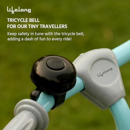 Image of Lifelong Kids Parental Control Tricycle with Canopy,Harness,EVA Wheels, Bell & Storage Basket|Baby Trike|Age Group 1 Years to 4 Years Carrying Capacity Upto 25 kg (Blue /Grey)