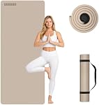 10 mm Yoga Mat 72"x26" TPE Non-Slip Exercise Mat 0.4" Thick, Easy-to-Carry Fitness Mat for Yoga, Pilates & Workout, Made with Recyclable Material, Durable, Easy to Clean