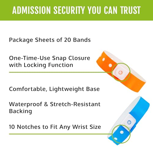 Image of 500 WristCo Variety Pack Plastic Wristbands for Events