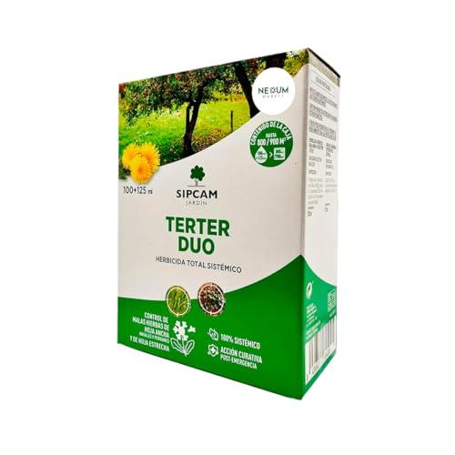 Nexum Market TERTER DUO Herbicida Sistémico Total 2 en 1 | Elimina Malas Hierbas de Todo Tipo (100 ml + 125 ml) | Alternativa al Glifosato (Roundup) | Hasta 300 m² | Destruye la Planta desde la Base