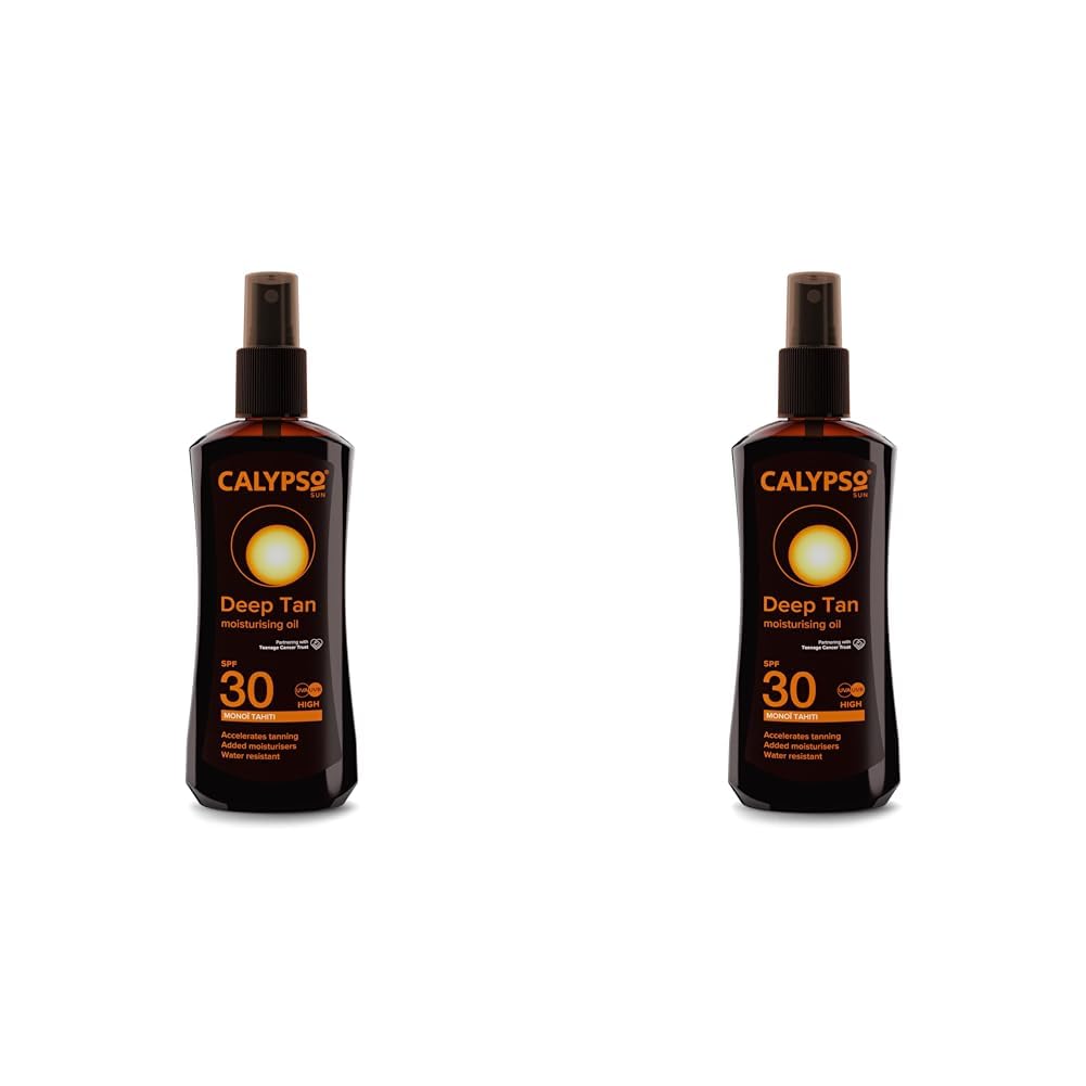 Calypso Deep Tanning Monoi Tahiti Oil Spray with SPF30, 200 ml, CALT30MON (Pack of 2)