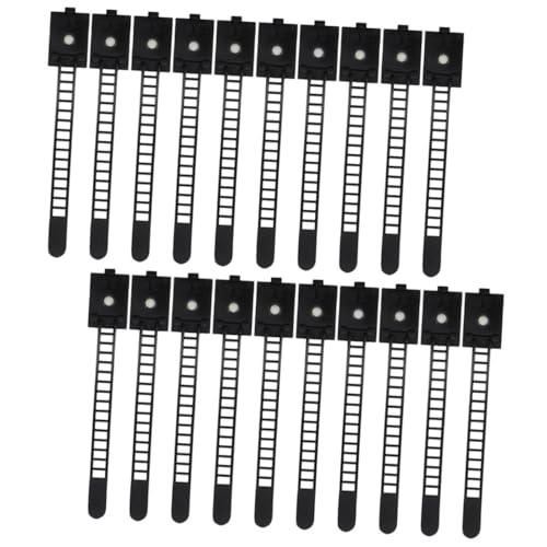 25 piezas de Clips Adhesivos para Organización de Cables con Lazos Ajustables para Cables miniatura 6