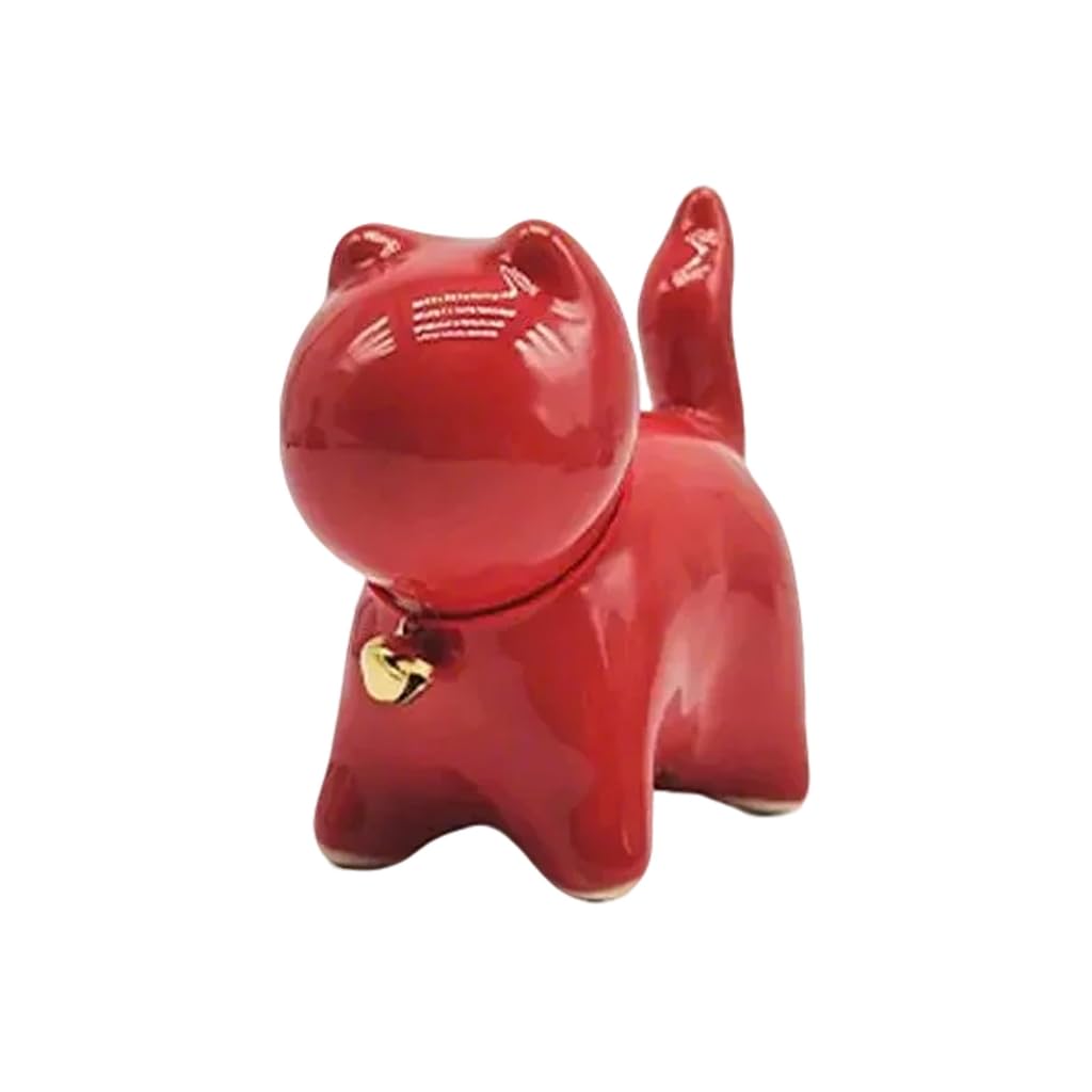 GMBYLBY Ceramic Kitten Figurine Small Animal Statue For Table Decoration And Home Desk Ornament Teahouse
