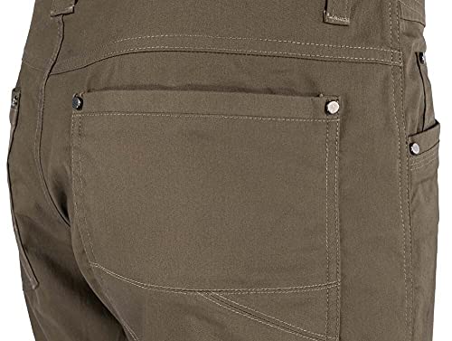 Tk Flex Reach Pants For Men, Jeans Style, Lightweight Cotton/Nylon Stretch Fabric, Quick Dry, Breathable, Multifunctional Pockets, Olive Brown #TOP2