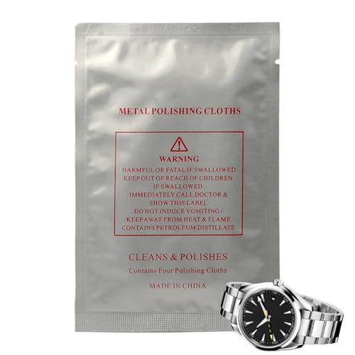 Paño de limpieza genérico para joyas | 4 piezas paño para pulir joyas | Toallitas para reparación de arañazos de relojes y anti-Ternamiento para acero latón cobre oro plata y
