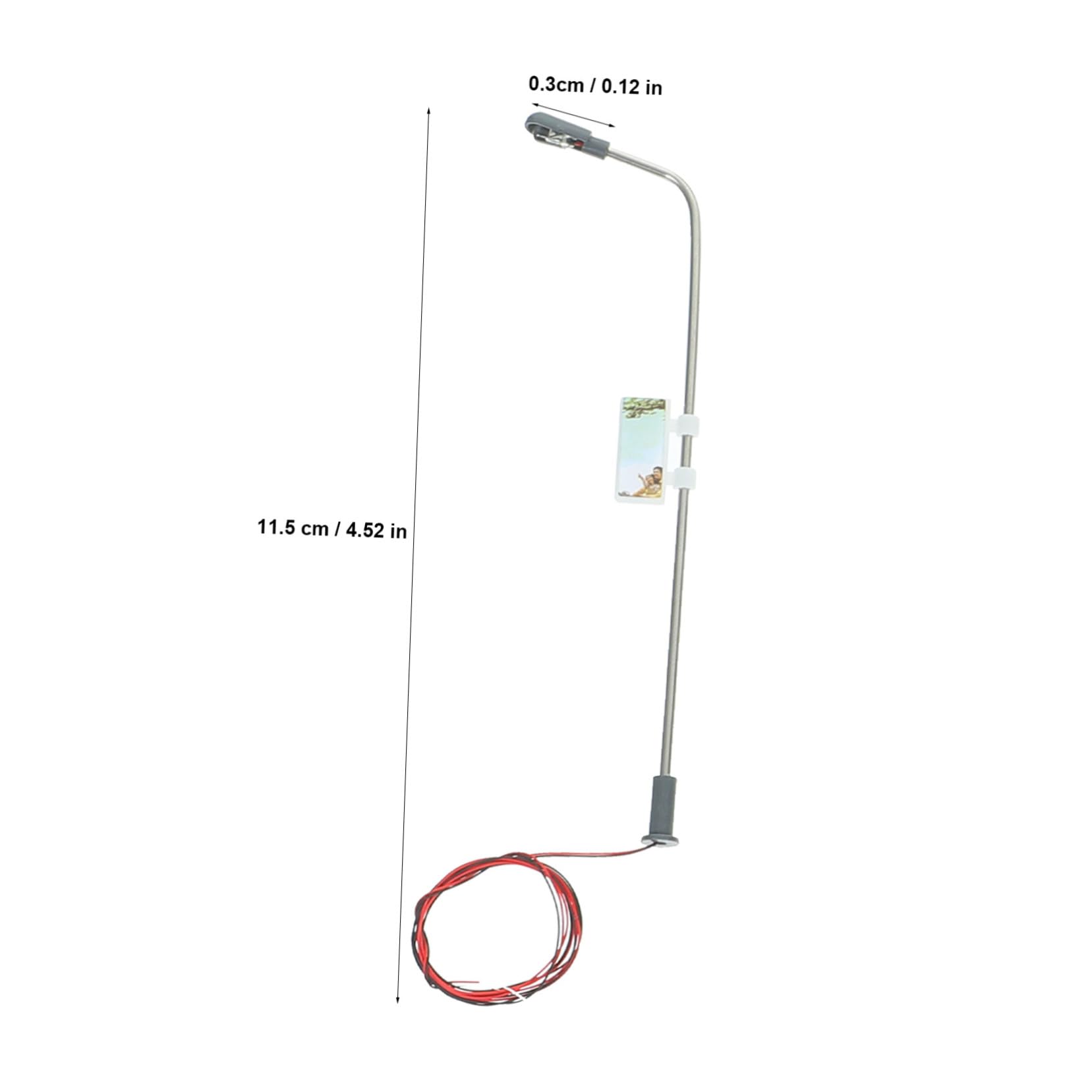 Angoily 1/100 Model Street Lights Set 15pcs Led Miniature Post Lights Model Lampposts and Decor