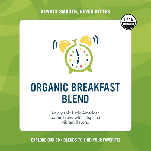 Image of Cameron's Coffee Roasted Whole Bean Coffee, Organic Breakfast Blend, 32 Ounce