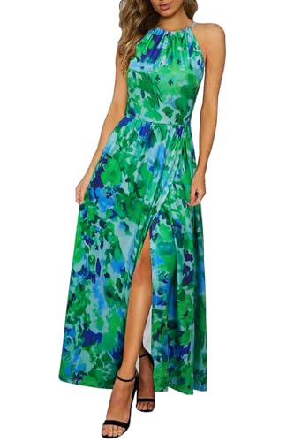 Image of KILIG Women's Summer Floral Beach Flowy Split Maxi Long Dresses