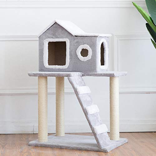CO-Z Cat Tree Condo Tower with Ladder and Scratching Posts Kitty Trees House Bed Furniture for Kittens