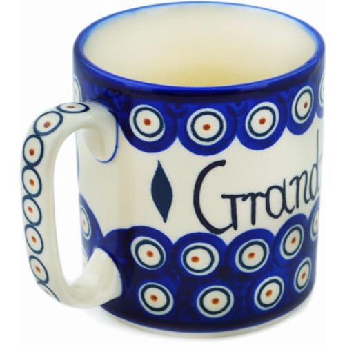 Taza de cerámica artesanal polaca 13 oz Babcia miniatura 2