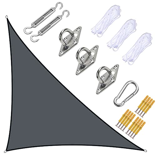 Sonnensegel, 3 x 3 x 4,3 m, wasserdicht, recht, dreieckig, strapazierfähig, UV-Schutz, für Außenberâ€¦ – Miniatur