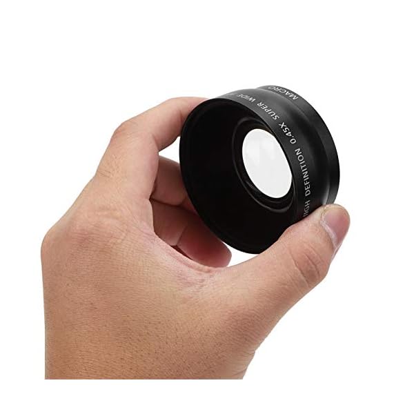 Digitalkameraobjektive, 55 Mm 62 Mm Frontend-Kaliber 0,45-fach-Weitwinkel-Makroobjektiv, Geeignet mit Objektivtasche für Alle Kameraobjektive mit 55 Mm Durchmesser – Bild 7