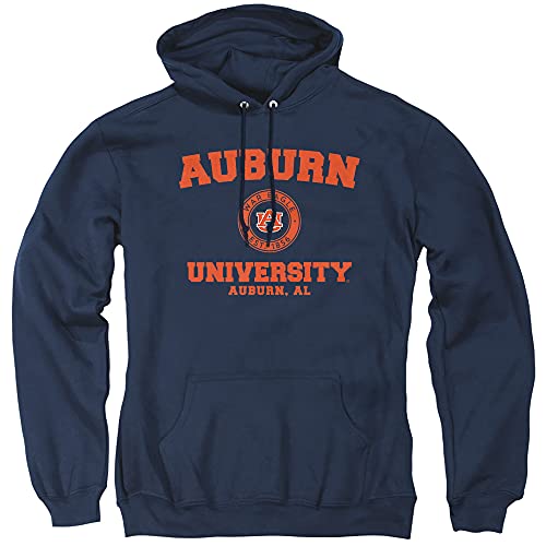 Auburn University Official Circle Logo Unisex Adult Pull-Over Hoodie,Navy, Large