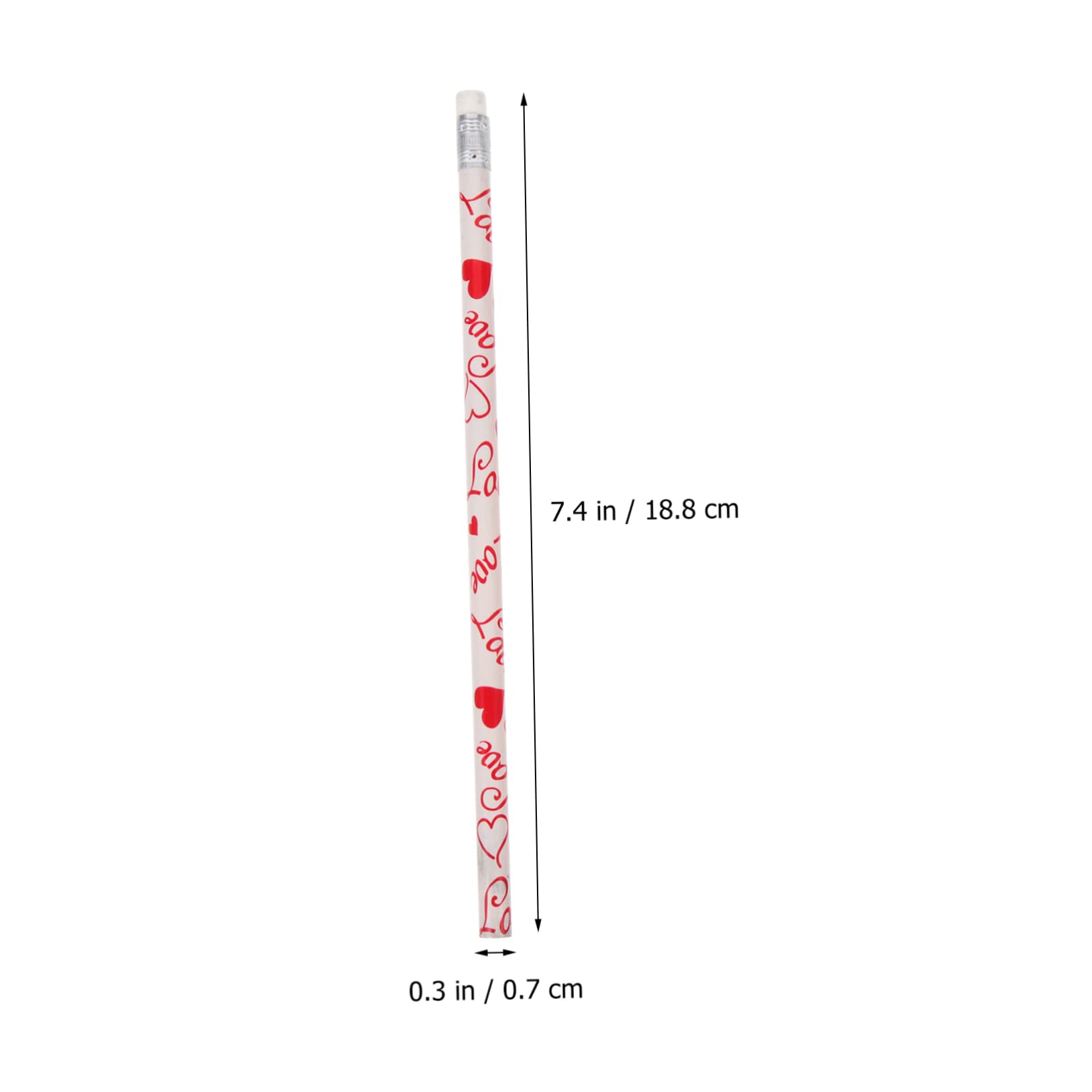 5 Sätze Liebe Bleistift Pastell Bleistifte Einziehbar Anspitzer Gummiert Led Hb Pencil Schreiblern Bleistift Multifunktions-skizzenstifte Stift Mit Herzmuster Pappel 50 Stück * 5