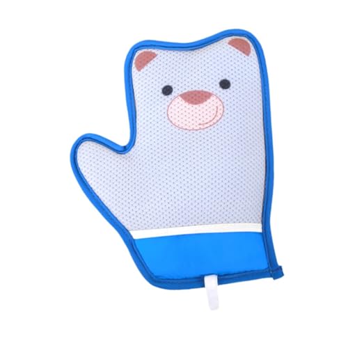 Baoblaze Cat Grooming Glove Brush Pet Hair Remover Mitt,Reusable,Hook Design,Portable Massage Detangling Shedding for Rabbits Clothes, Bear Pattern