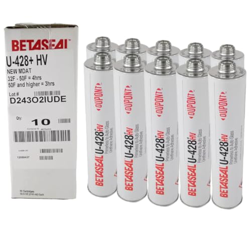 JAAGS Dow U-428 Plus Auto Glass Windshield Urethane Primer Less Adhesive Glue Sealant, 10 Tube- Auto Glass Sealent