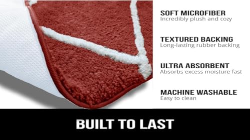 Image of Carpet for Hall | Carpet for Living Room |7X10 FEET Rugs for Bedroom | Carpet | Rug for Living Room | Carpet & Rugs for Home Decor | Carpet for Bedroom Floor (RED Moroccan)