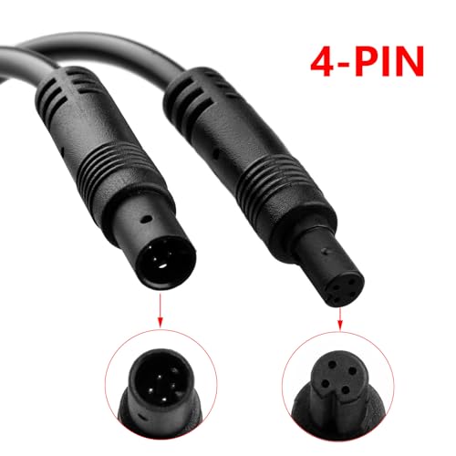 Image of 4Pin Dash Cam Extension Cable 4Pin Backup Camera Extension Cord, Rear View Mirror Camera Extension Wire, Dashcam Rear Camera Extension Cable, Rearview Reverse Camera Extension Cord (6.5FT)