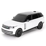 TGRCM-CZ 1:24 Range Rover Die-cast Model Vehicle with Sound & Light, Off-Road Vehicle with Pull Back Function & Openable Doors - Realistic Details for Collectors & Gifts Black-White