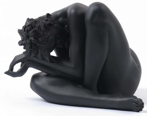 Escultura negro mujer desnuda resina 12.38 cm