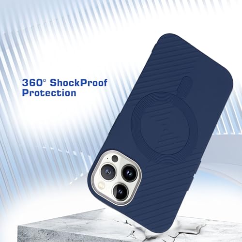 Image of AIBEX Hybrid iPhone 13 Pro Back Cover Case Compatibe with Mag Saf | Shockproof Design |Camera Protection Bump | Back Cover Case for iPhone 13 Pro (PC, TPU) (Blue)