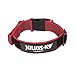 Julius-K9, 100HA-K-R-2015 Color & Gray K9-Halsband mit Haltegriff, Sicherheitsverschluss und Logo, 40 mm*38-53 cm, verstellbar, rot-grau