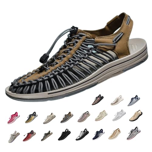 Men's Closed Toe Rope Sandals - Lightweight & Breathable for Beach, Hiking & Casual Wear