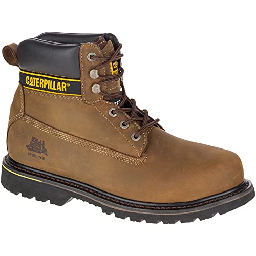 Cat Footwear Holton Steel Toe S3 HRO SRC, Botas de Trabajo Hombre, Dark Brown, 41 EU