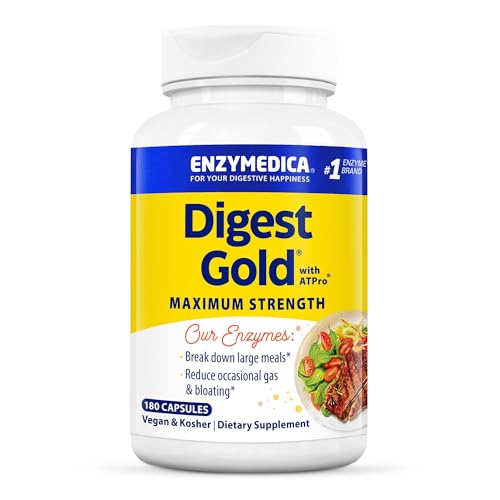 Enzymedica Digest Gold + ATPro, Maximum Strength, Fast-Acting, He...