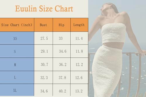 Image of Two Piece Dress Outfits for Women Sleeveless Tube Tops Bodycon Maxi Dress Summer Strapless Crop Top Sexy Suits Set