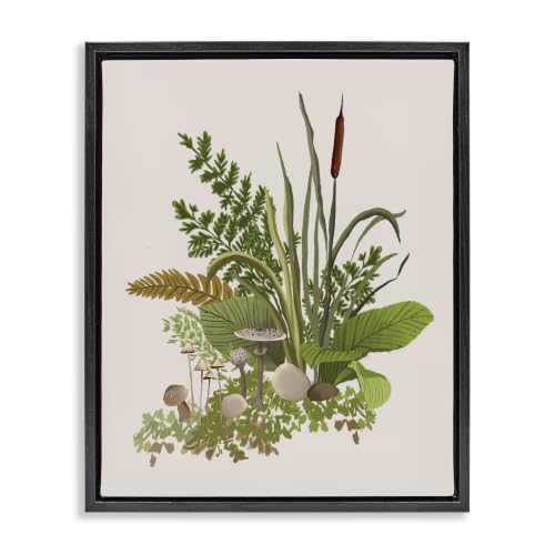 Forest Floor Mushroom Botanicals, 25 x 31 Inch Canvas in Floater Frame