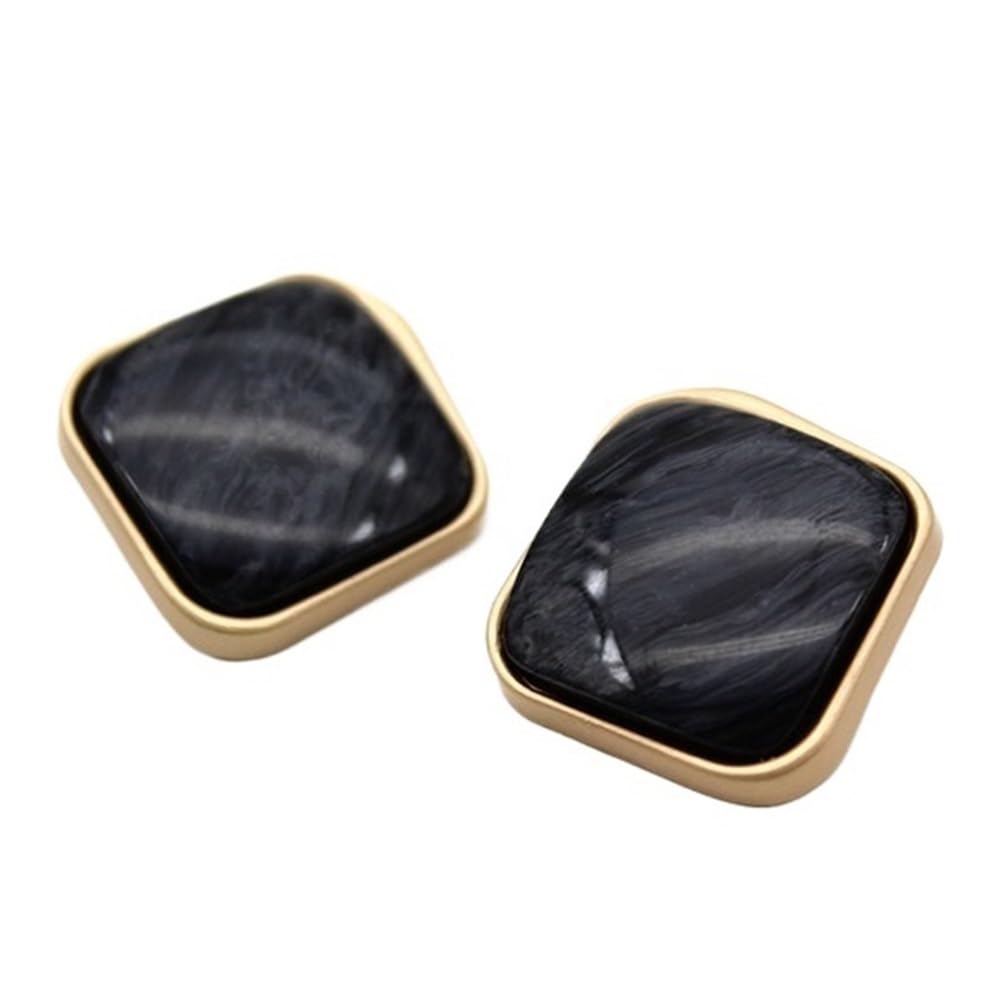 6 Pezzi Copri Bottoni for Abbigliamento Decorativo Abbigliamento Fai da Te Accessori for Cucire Cappotto in Tweed Sostituisci(Black,25mm)