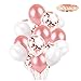 Produktbild VEGKEY Luftballons, 50 Stück 12 Zoll Konfetti Luftballons Helium Luftballons Rose Gold Luftballons, Weiße Luftballons für Hochzeit Verlobung Valentinstag Mädchen Kinder Geburtstag Party Deko