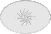 Vista 2 de Ekena Millwork ROSP080X053X050DAL14 Roseta estándar con borde redondeado, 8 pulgadas de ancho x 5 1/4 pulgadas de alto x 1/2 pulgadas, PVC