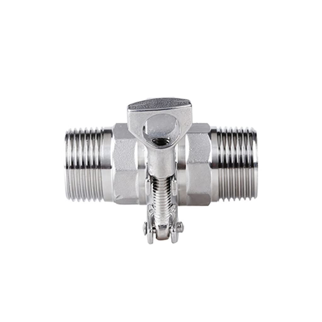 Adaptador de virola de rosca de cubierta de triple abrazadera, fontanería de acero inoxidable 304 con junta de silicona, accesorio de tubería, 1 Uds.(DN50 clamp77.5 FIP)