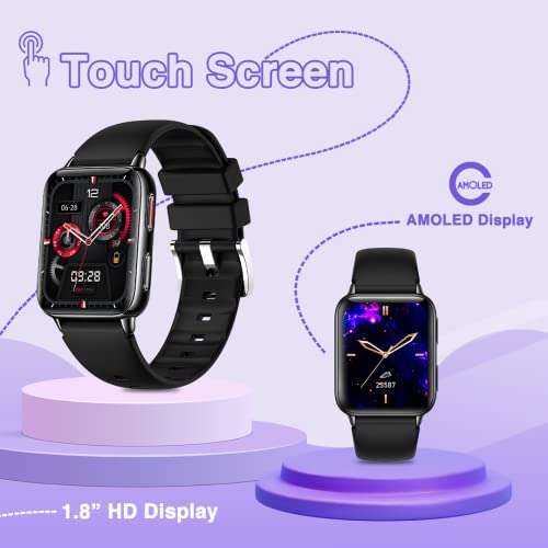 Image of Mustard Magma Smart Watch with 1.8 inch Amoled Display, Bluetooth Calling, Water Proof IP68, 100+ Sports Mode, 150+ Watch Faces, Dedicated Spo2, and Dynamic Heart Rate Analysis,(Black)