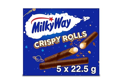 Milky Way Crispy Rolls Milk Chocolate Biscuit Snack Bar Multipack 5 x 22.5g