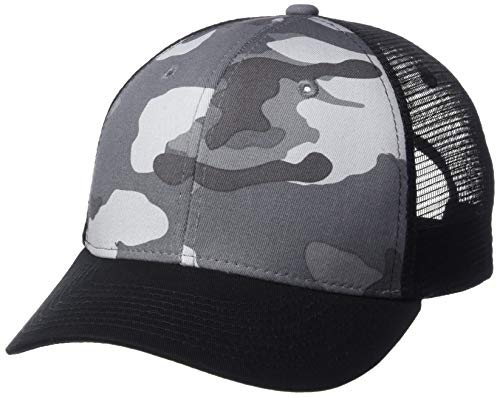 DECKY 1054-BUB Cotton Curve Bill Trucker, blk/Urb/blk, Black/Urban/Black