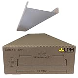 Lighting Plastics of Minnesota 4ft Wrap Around Light Cover Diffuser 13 5/16'' W x 1 5/8'' H x 47 15/16″ L (Between Hook = 12 1/2'') (TF-399A), Clear Prismatic